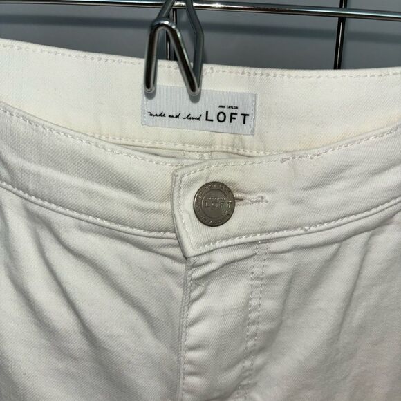 Ann Taylor Loft modern straight white jeans EUC - Picture 2 of 9